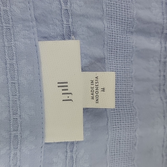 J. Jill buttoned front V-neck blouse light blue size medium - Picture 7 of 11